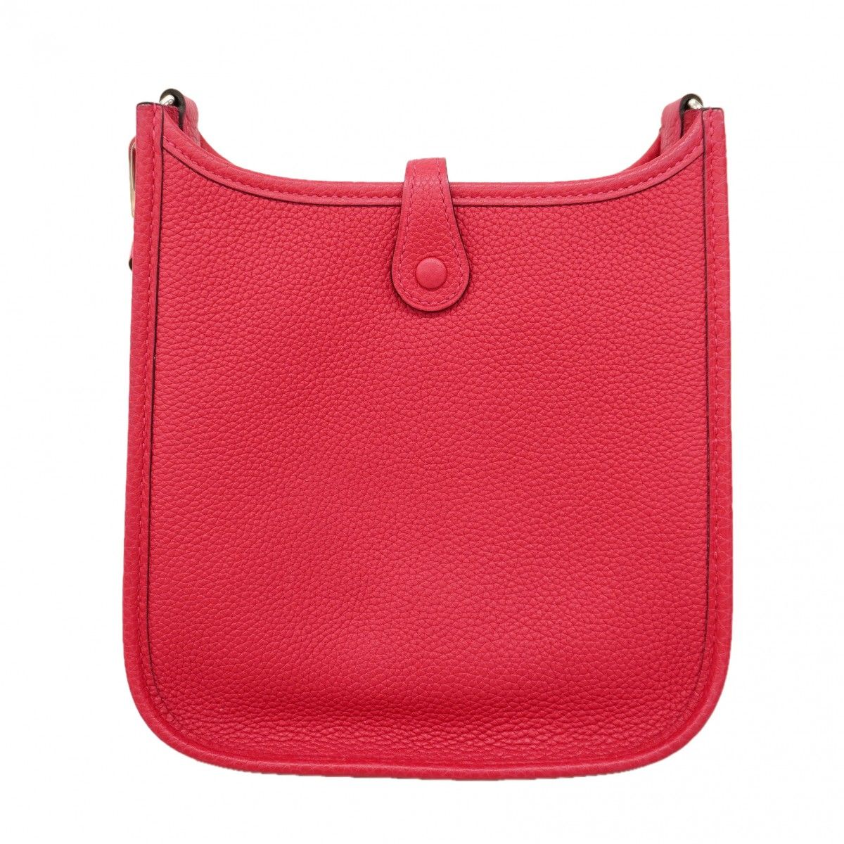 Hermes Shoulder Bag Evelyne TPM Taurillon Noviyo Framboise Silver — view 8