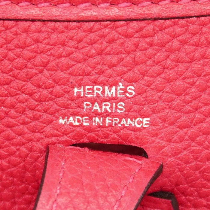 Hermes Shoulder Bag Evelyne TPM Taurillon Noviyo Framboise Silver — view 5