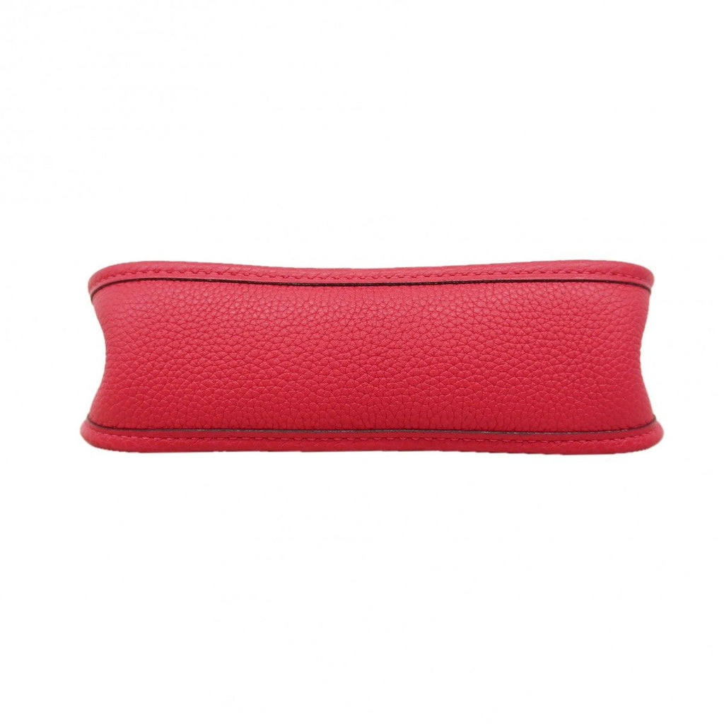 Hermes Shoulder Bag Evelyne TPM Taurillon Noviyo Framboise Silver — view 3