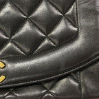 Chanel Shoulder Bag Diana Lambskin Black Gold — view 8