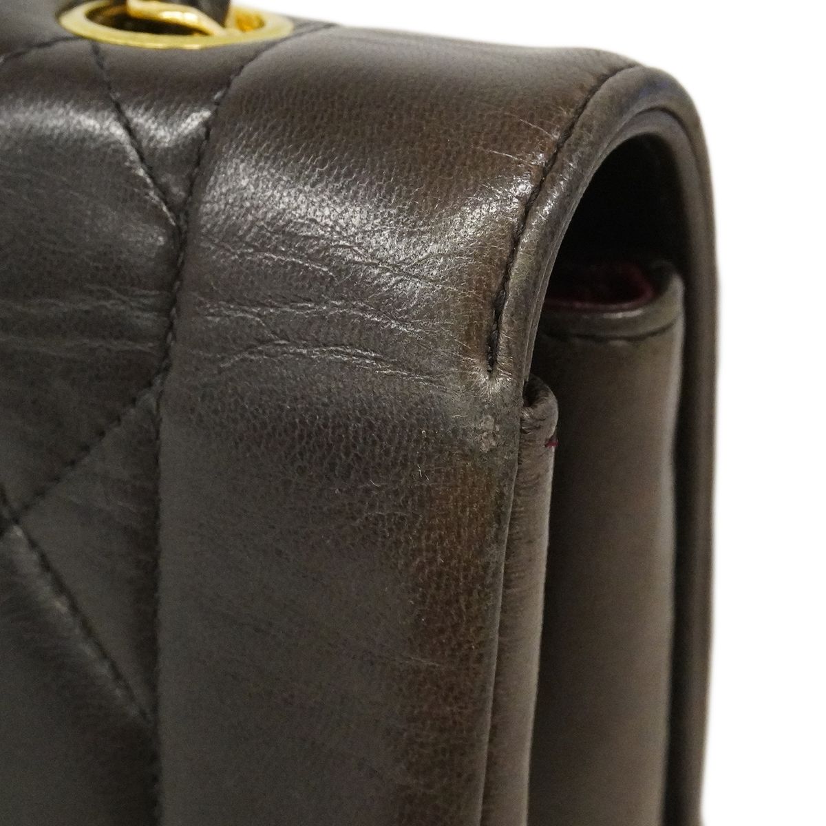 Chanel Shoulder Bag Diana Lambskin Black Gold — view 7