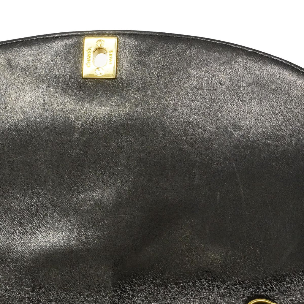 Chanel Shoulder Bag Diana Lambskin Black Gold — view 9