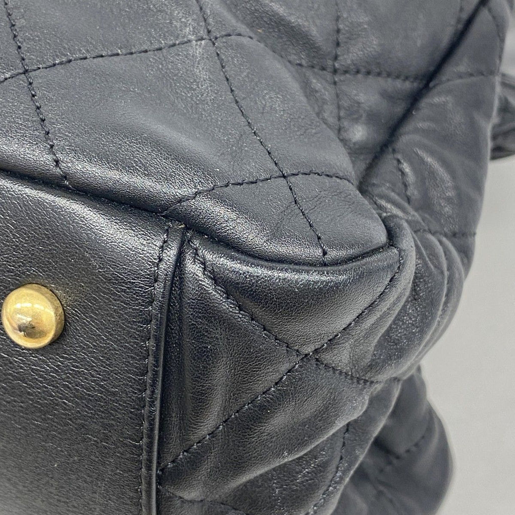 Chanel Handbag Quilted in the Mix Leather Black Gold 2-Way — view 6
