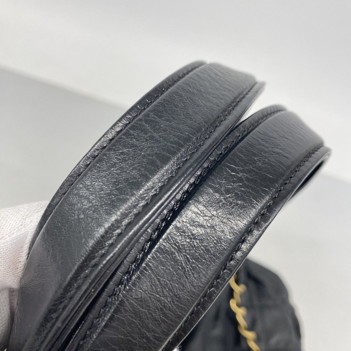 Chanel Handbag Quilted in the Mix Leather Black Gold 2-Way — view 7