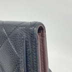 Chanel Wallet Quilted Caviar Leather Black Gold — view 6