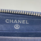 Chanel Coin Case Quilted Patent Leather Navy Silver — view 4