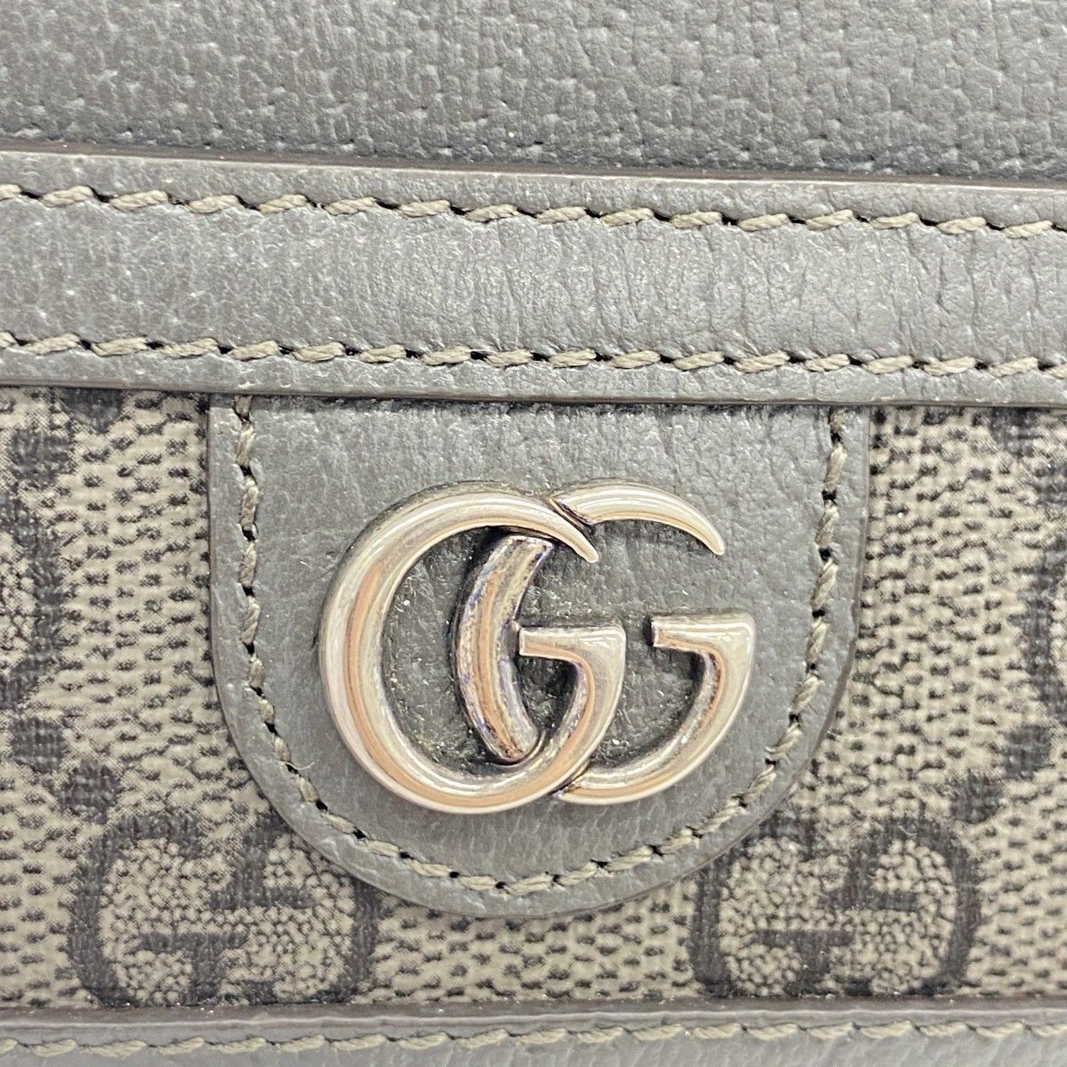 Gucci Card Case Ophidia Gray Silver — view 8