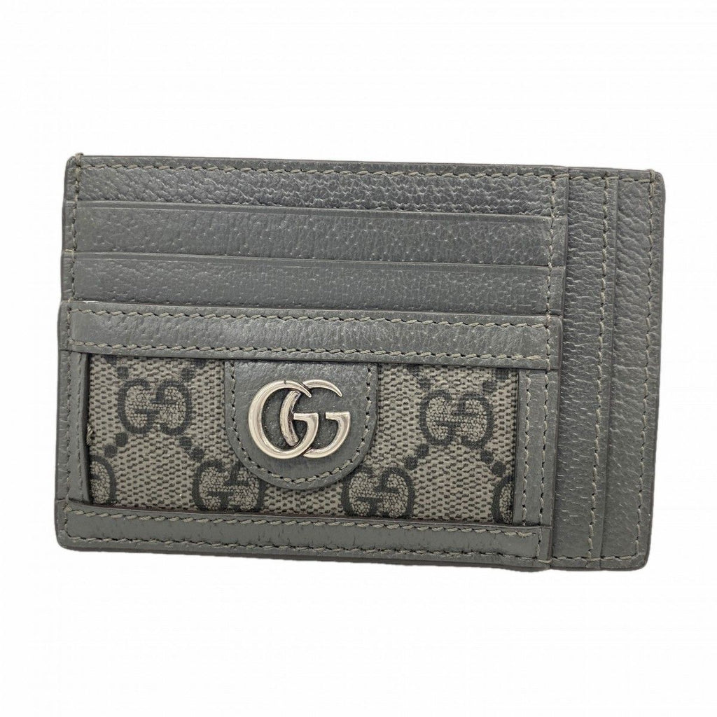 Gucci Card Case Ophidia Gray Silver
