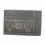 Gucci Card Case Ophidia Gray Silver