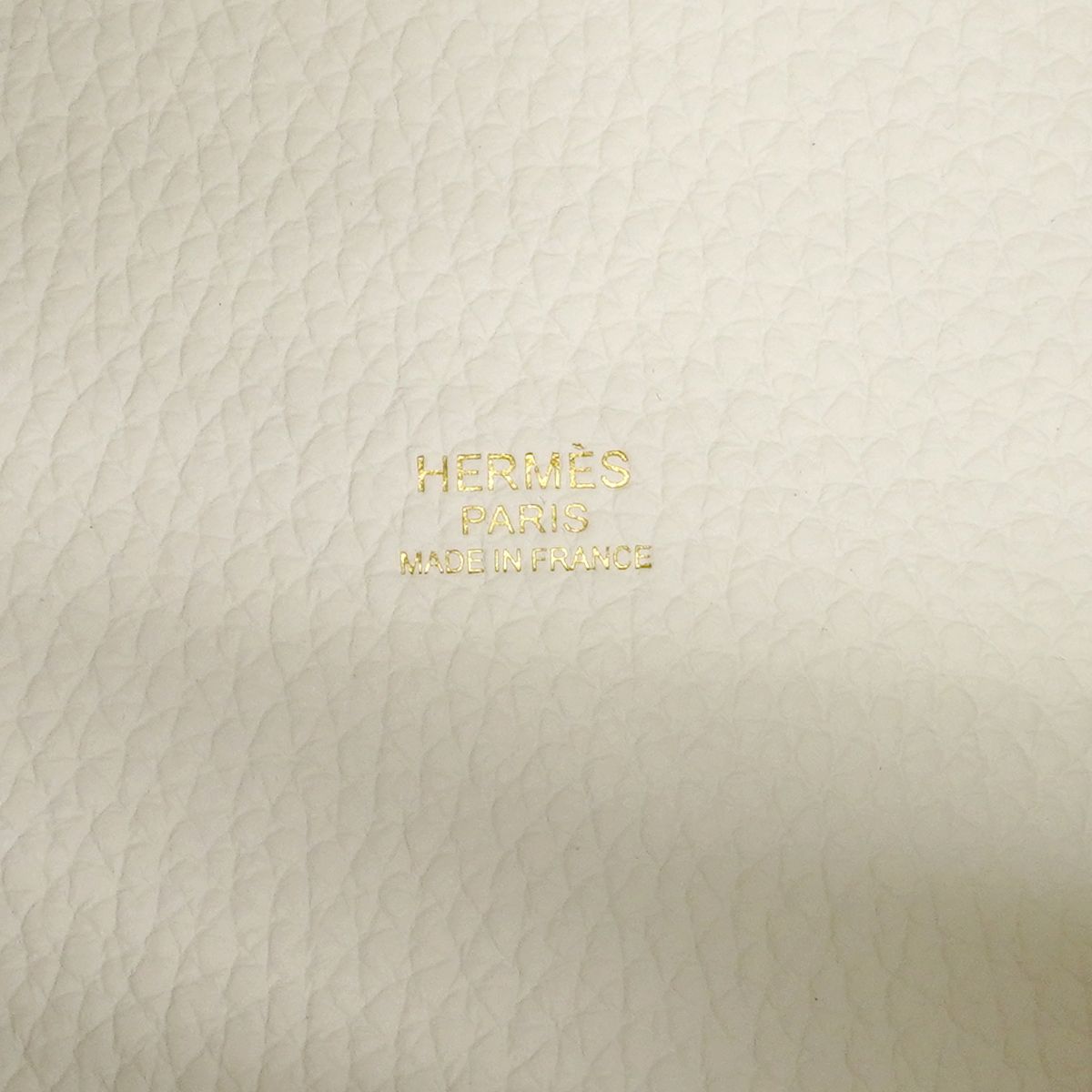 Hermes Handbag Picotin Lock PM Taurillon Clemence White Gold — view 5