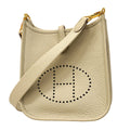 Hermes Shoulder Bag Evelyne TPM Taurillon Clemence Beton Gold