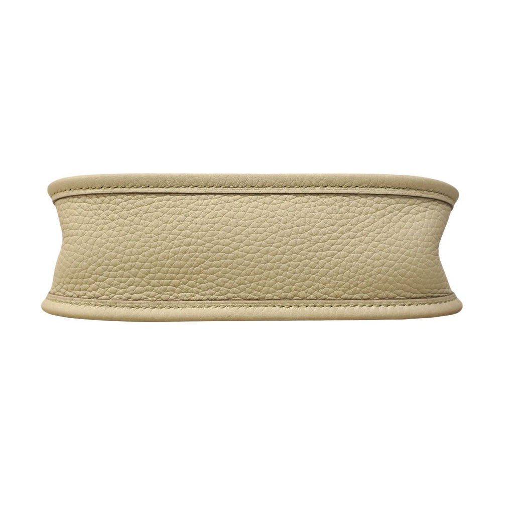 Hermes Shoulder Bag Evelyne TPM Taurillon Clemence Beton Gold — view 3