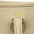 Hermes Shoulder Bag Evelyne TPM Taurillon Clemence Beton Gold — view 5
