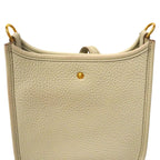 Hermes Shoulder Bag Evelyne TPM Taurillon Clemence Beton Gold — view 7