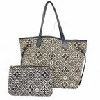 Louis Vuitton Tote Monogram Jacquard Neverfull Black Gray