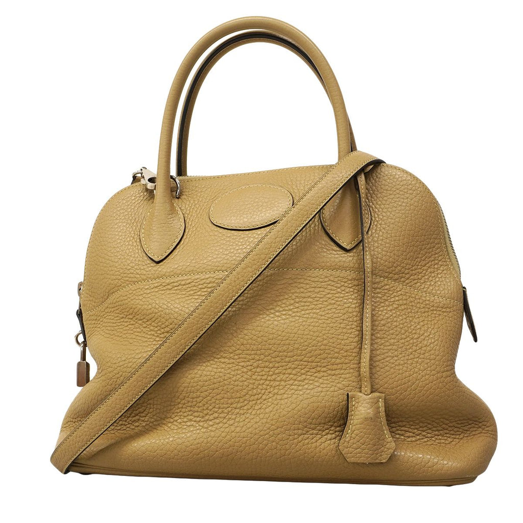 Hermes Handbag Bolide 31 Taurillon Clemence Trench Silver 2-Way