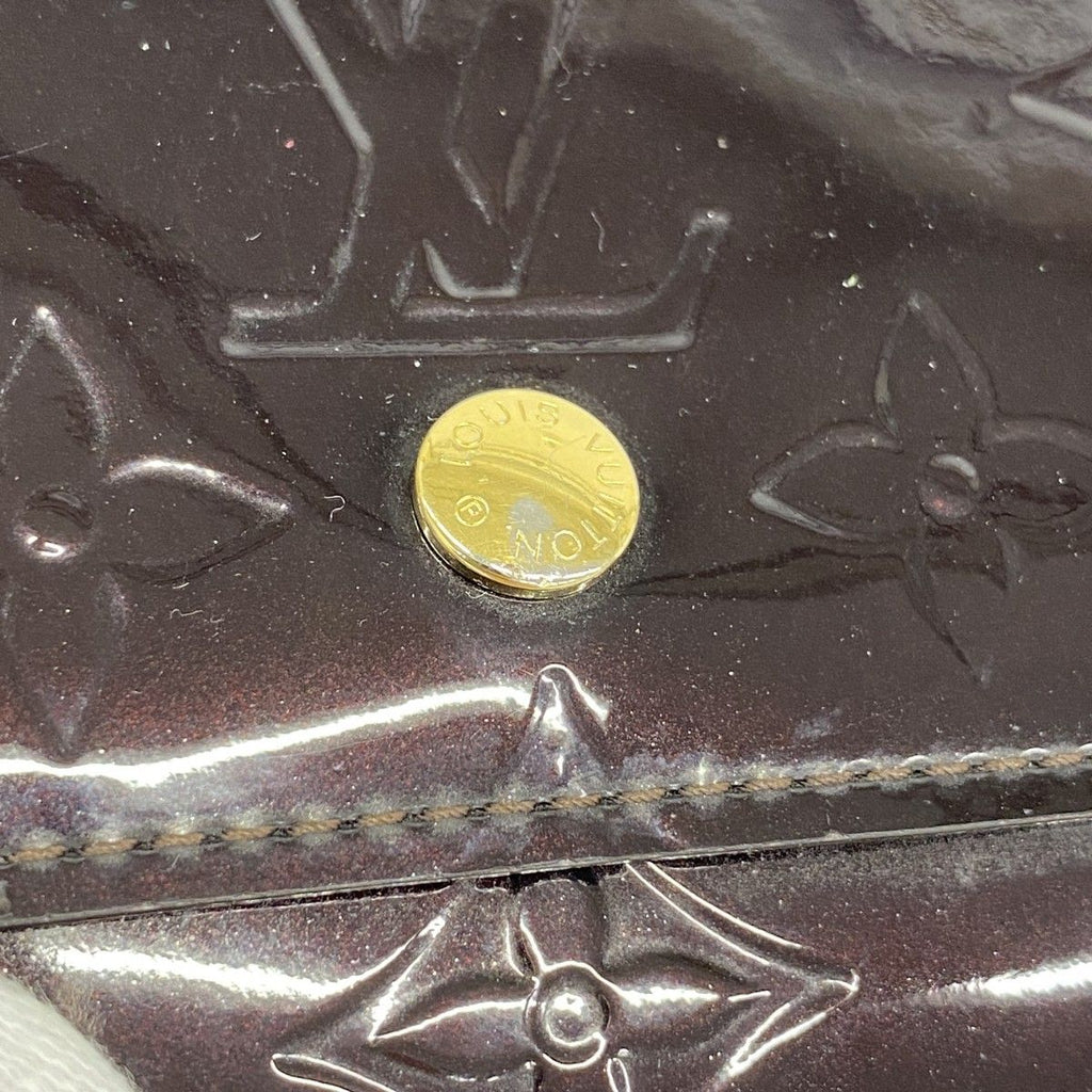 Louis Vuitton Trifold Wallet Vernis Portefeuille Elise Amaranto — view 9
