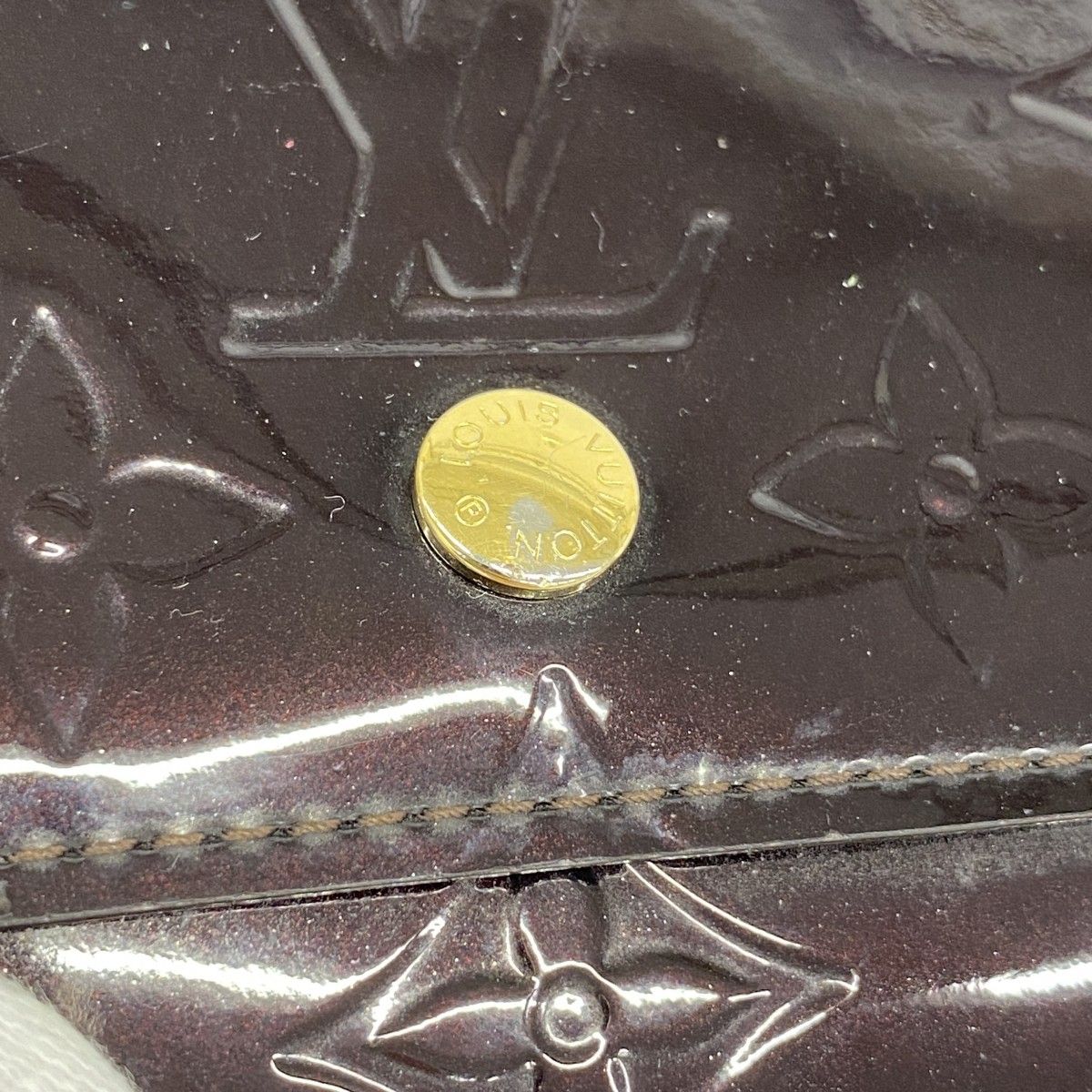Louis Vuitton Trifold Wallet Vernis Portefeuille Elise Amaranto — view 9