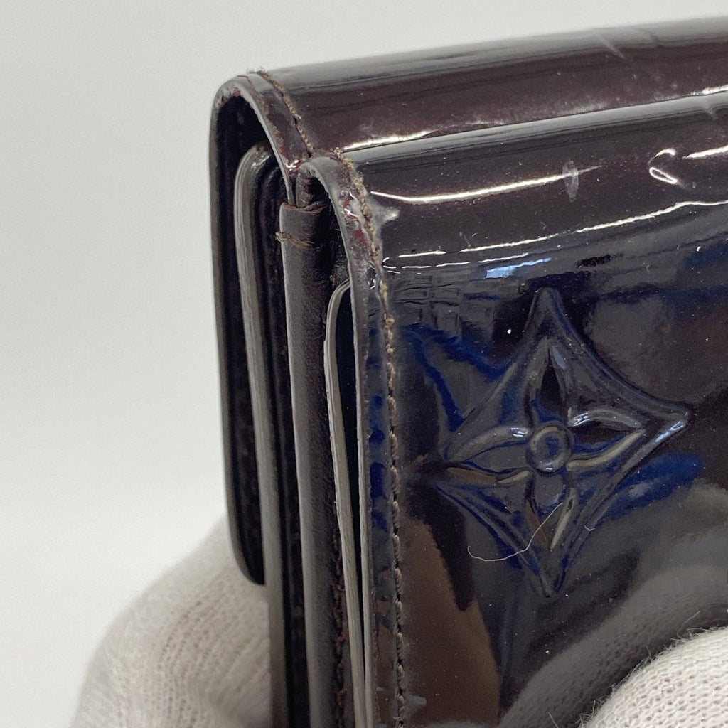 Louis Vuitton Trifold Wallet Vernis Portefeuille Elise Amaranto — view 8