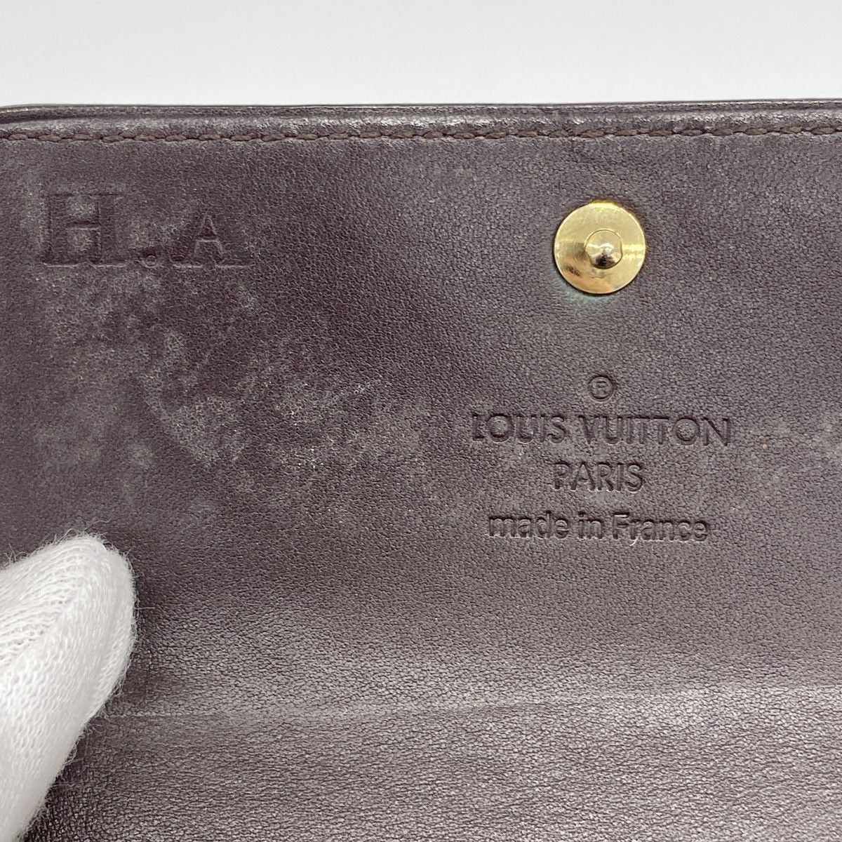 Louis Vuitton Trifold Wallet Vernis Portefeuille Elise Amaranto — view 4