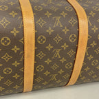 Louis Vuitton Boston Bag Monogram Keepall 55 Brown — view 9