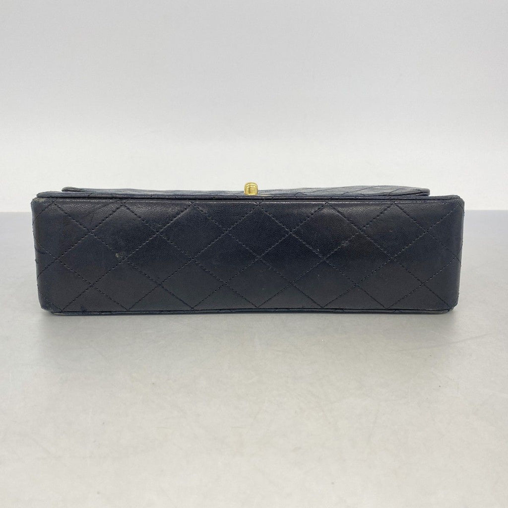 Chanel Shoulder Bag Quilted Lambskin Black Gold — view 3