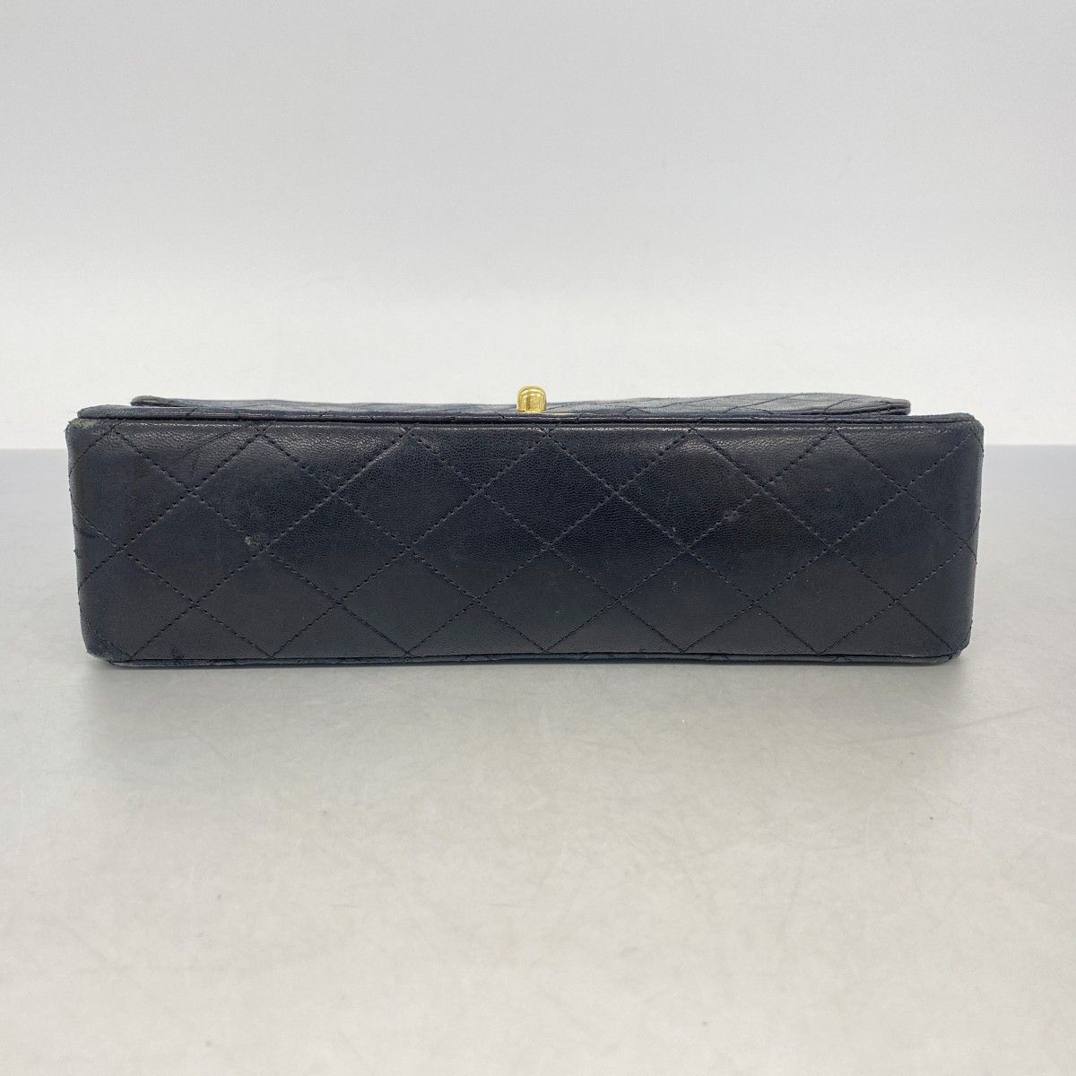 Chanel Shoulder Bag Quilted Lambskin Black Gold — view 3