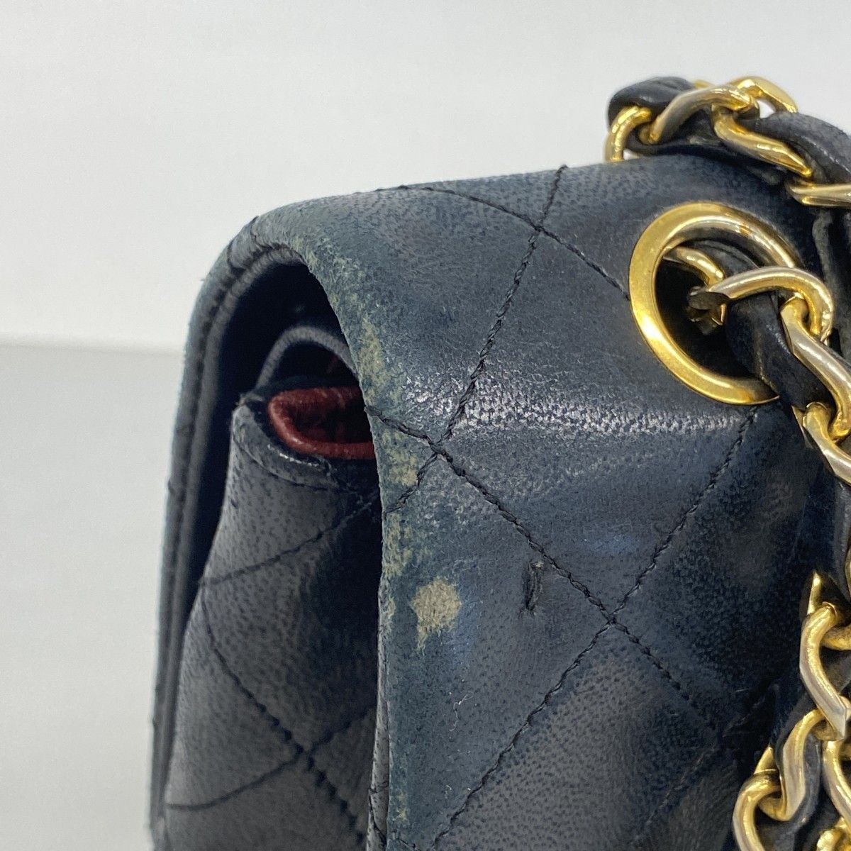 Chanel Shoulder Bag Quilted Lambskin Black Gold — view 9