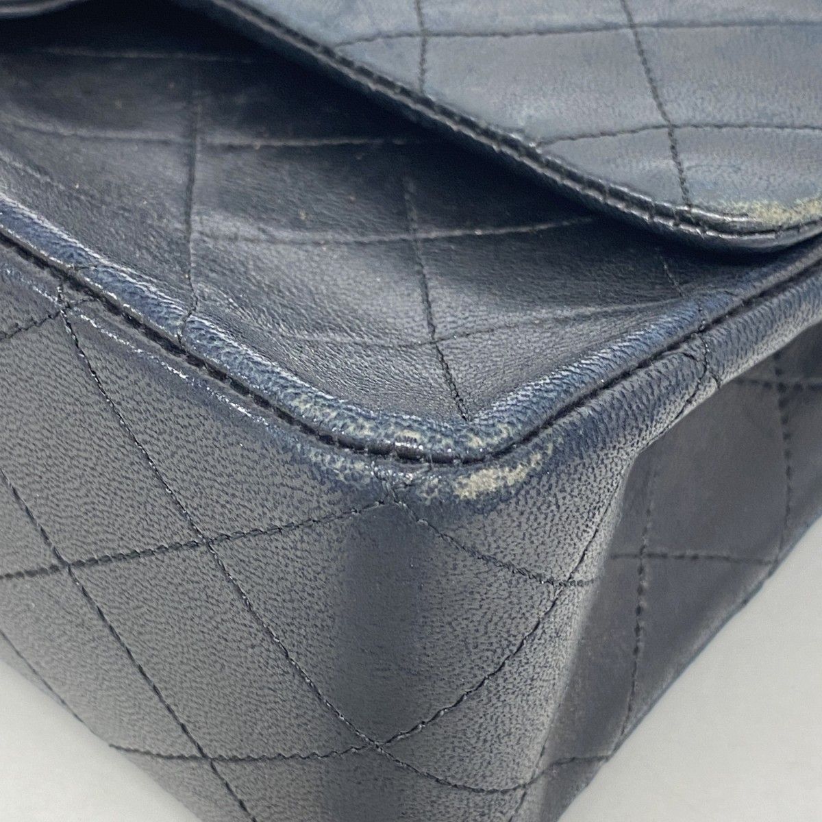 Chanel Shoulder Bag Quilted Lambskin Black Gold — view 6