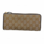 Gucci Wallet GG Canvas Brown Gold