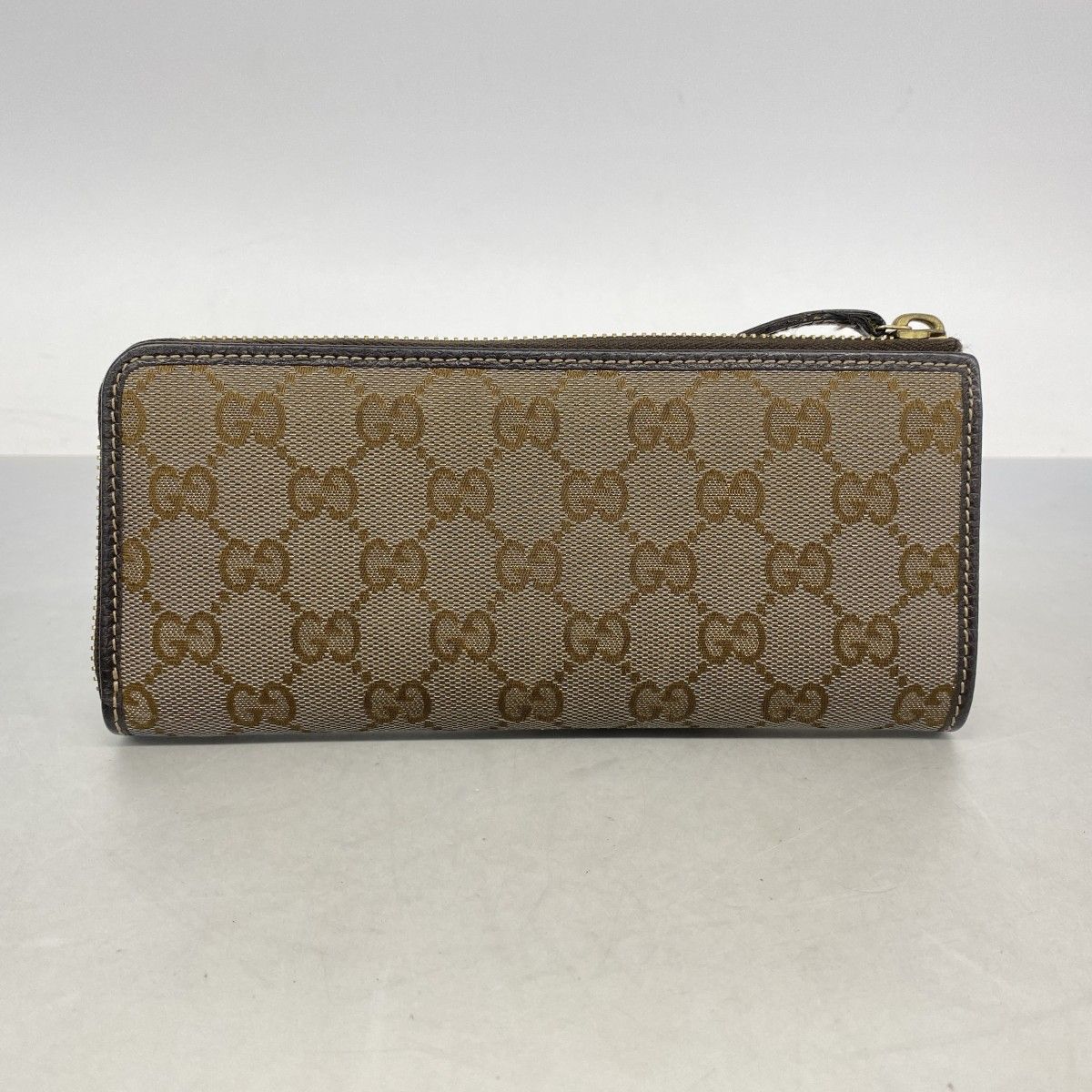 Gucci Wallet GG Canvas Brown Gold — view 9