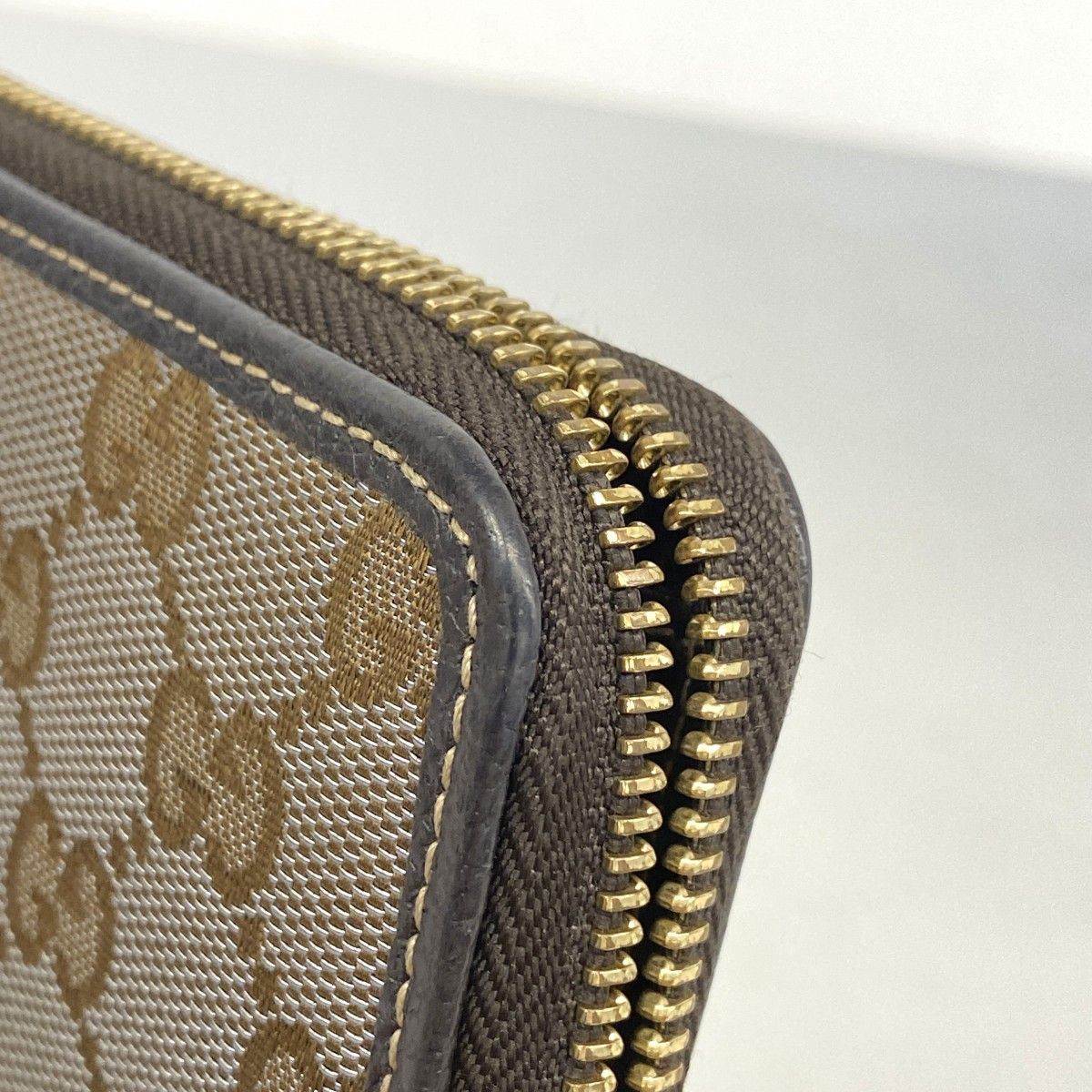 Gucci Wallet GG Canvas Brown Gold — view 8