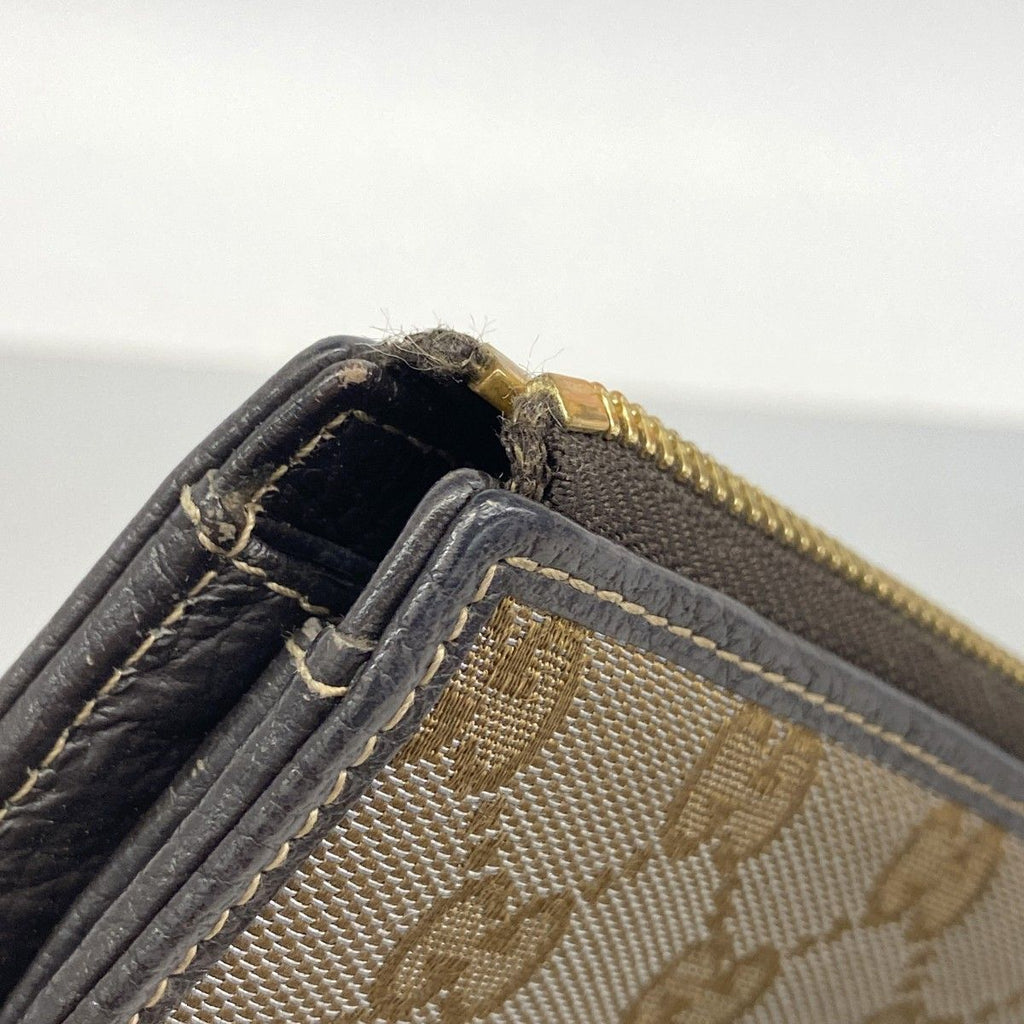 Gucci Wallet GG Canvas Brown Gold — view 5