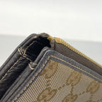 Gucci Wallet GG Canvas Brown Gold — view 5