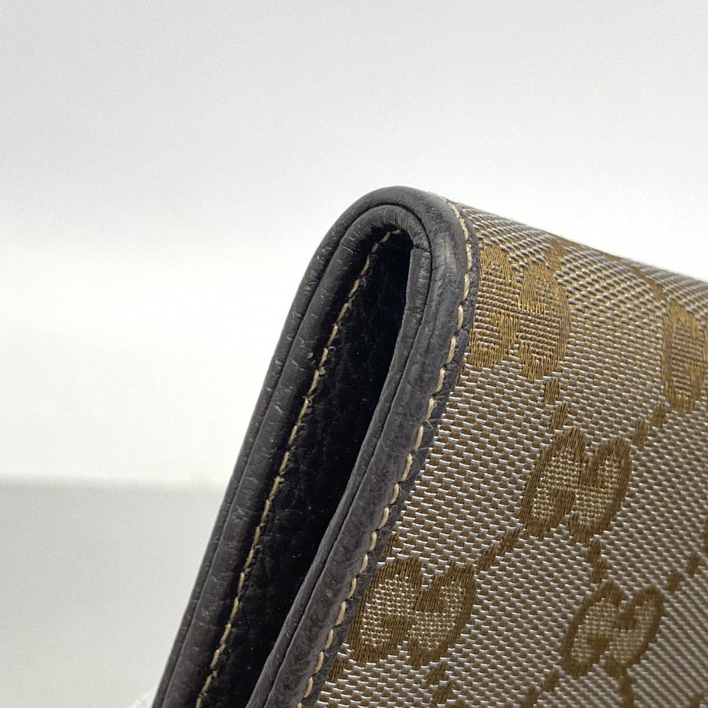 Gucci Wallet GG Canvas Brown Gold — view 7