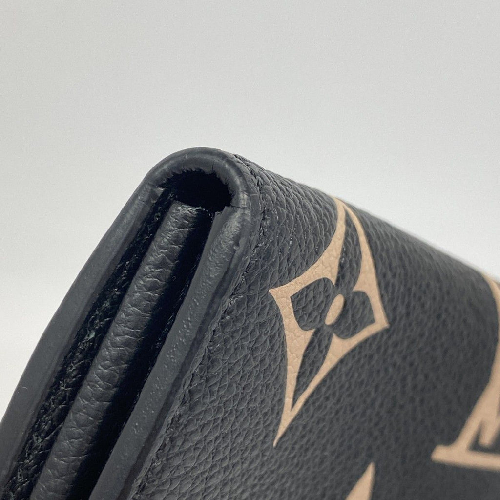 Louis Vuitton Wallet Monogram Empreinte Bicolor Portefeuille Sarah Black Beige — view 7