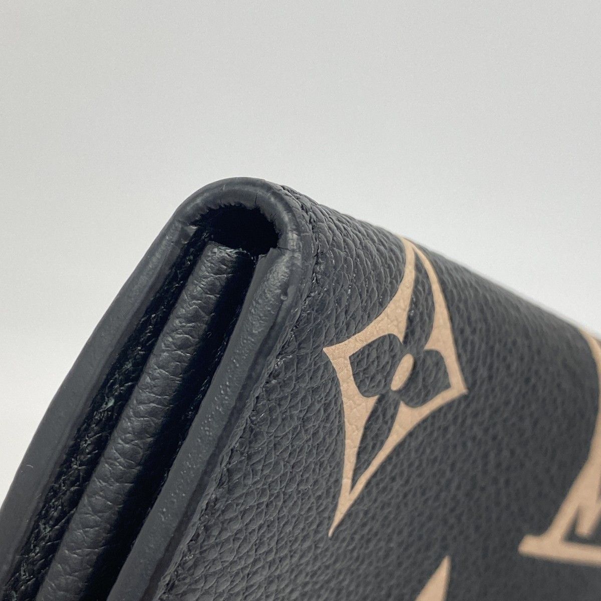 Louis Vuitton Wallet Monogram Empreinte Bicolor Portefeuille Sarah Black Beige — view 7