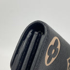 Louis Vuitton Wallet Monogram Empreinte Bicolor Portefeuille Sarah Black Beige — view 5
