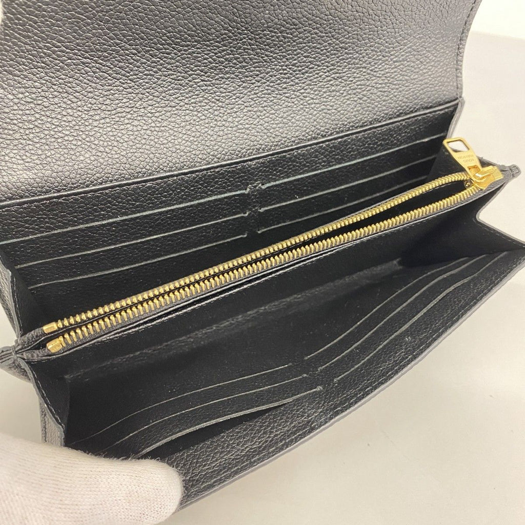 Louis Vuitton Wallet Monogram Empreinte Bicolor Portefeuille Sarah Black Beige — view 3