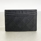 Chanel Card Case Quilted Lambskin Black Silver — view 9