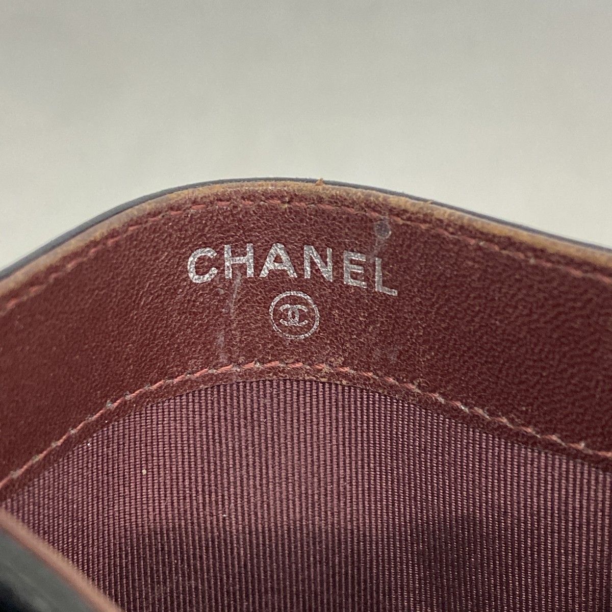Chanel Card Case Quilted Lambskin Black Silver — view 4
