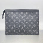 Louis Vuitton Clutch Monogram Eclipse Pochette Voyage Black — view 7
