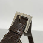 Fendi Handbag Zucca Nylon Canvas Brown Silver — view 8