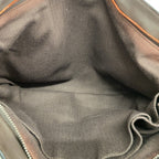 Hermes Handbag Caravan Horizontal Leather Brown Silver 2-Way — view 4