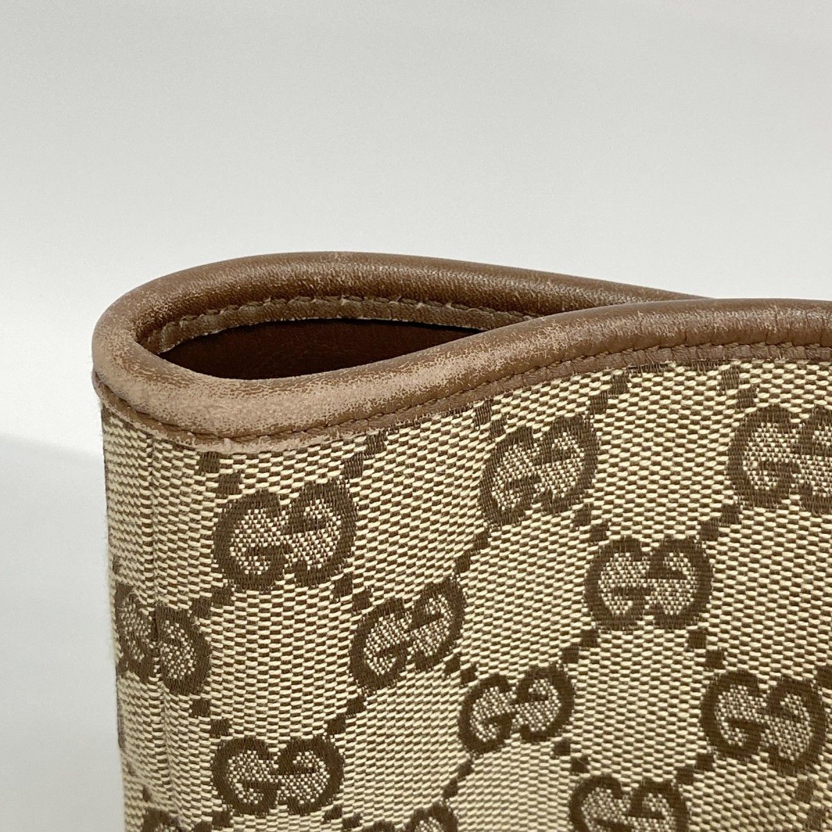 Gucci Tote GG Canvas Brown Silver — view 6