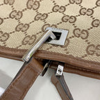 Gucci Tote GG Canvas Brown Silver — view 9