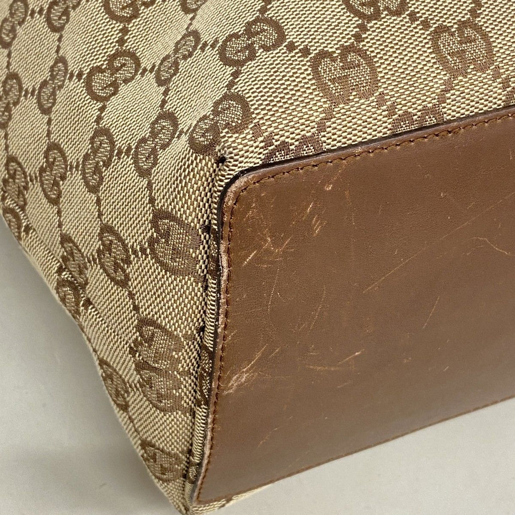 Gucci Tote GG Canvas Brown Silver — view 7