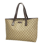 Gucci Tote GG Supreme Brown Silver