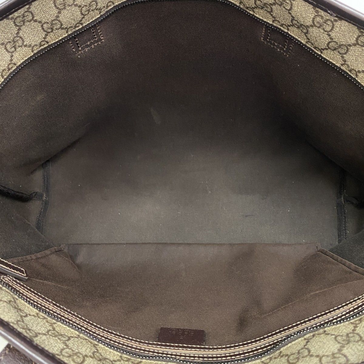 Gucci Tote GG Supreme Brown Silver — view 4