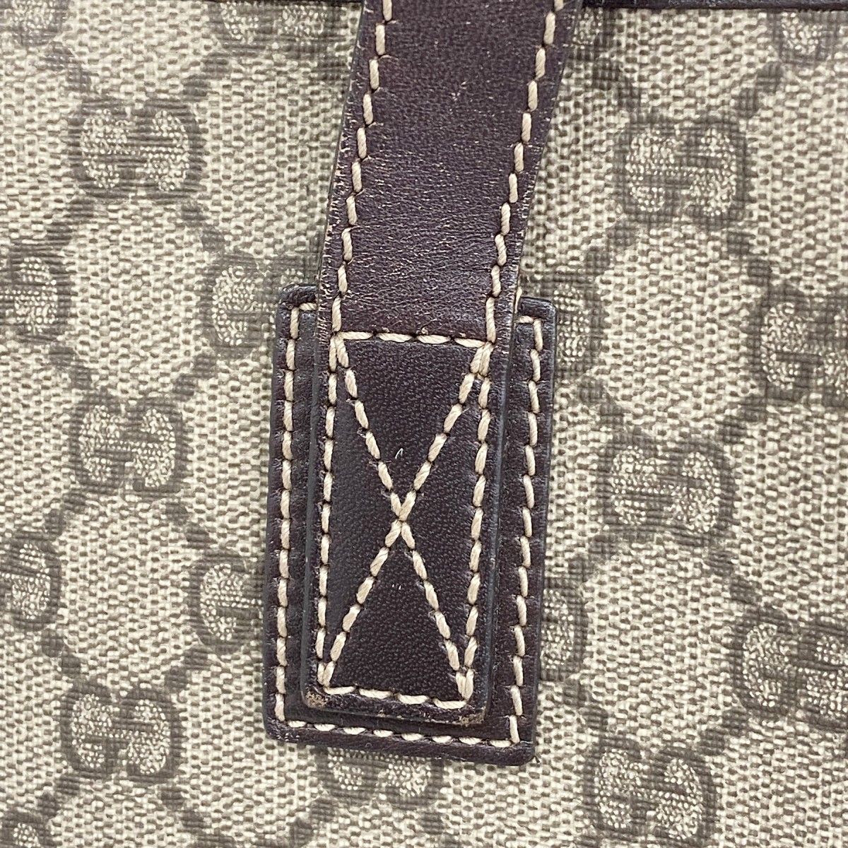 Gucci Tote GG Supreme Brown Silver — view 9